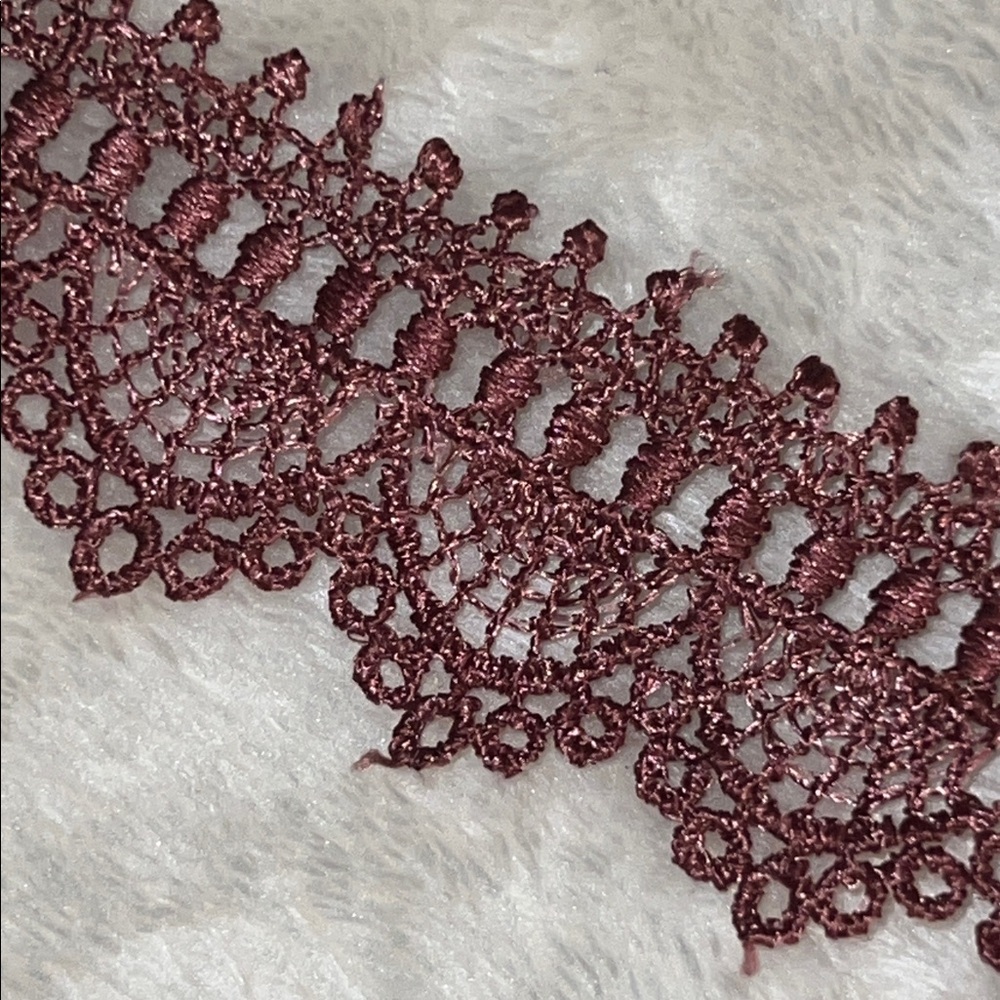 NWT BUNDLE OF 3 💋 CROCHETED LACE CHOKERS WITH EXTENDERS ROSE/GOLD/GREEN OS - Picture 7 of 12